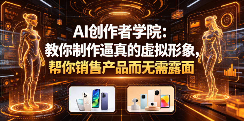 AI创作者学院:教你制作逼真的虚拟形象,帮你销售产品而无需露面【原创双语字幕】-新时光资源网