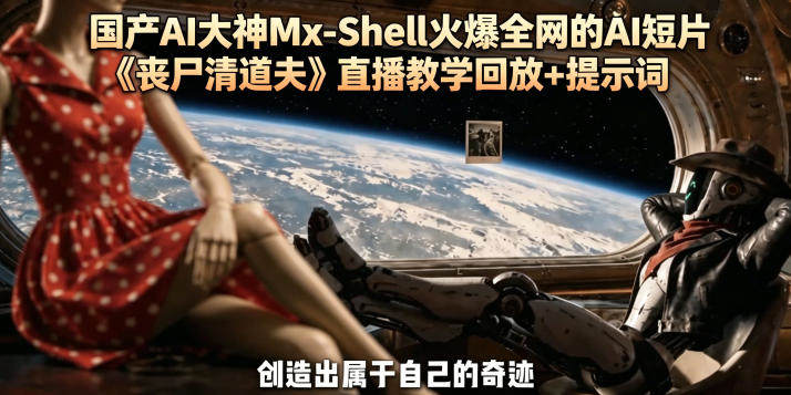 国产AI大神Mx-Shell火爆全网的AI短片《丧尸清道夫》直播教学回放+提示词-新时光资源网
