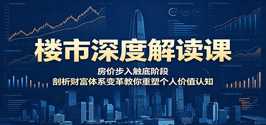 楼市深度解读课:房价步入触底阶段,剖析财富体系变革教你重塑个人价值认知-新时光资源网