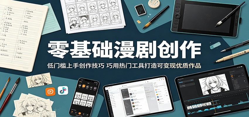 零基础漫剧创作:低门槛上手创作技巧,巧用热门工具打造可变现优质作品-新时光资源网