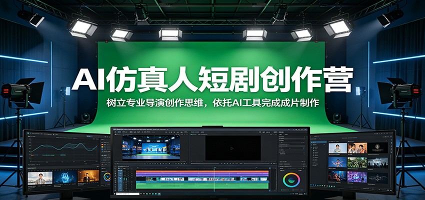 AI仿真人短剧创作营:树立专业导演创作思维,依托AI工具完成成片制作-新时光资源网