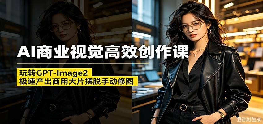 AI商业视觉高效创作课：玩转GPT-Image2，极速产出商用大片摆脱手动修图(更新)-新时光资源网