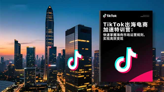 TikTok出海电商加速特训营：快速掌握海外市场运营规则，实现高效变现-新时光资源网