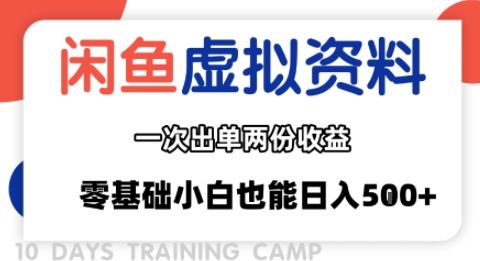 闲鱼虚拟资料新变现玩法，信息差项目，一次出单两份收益，无需囤货，可批量矩阵，零基础小白也能日入多张-新时光资源网