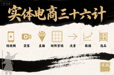 实体电商三十六计，短视频-获客-直播-矩阵营销-流量-数据-选品-新时光资源网