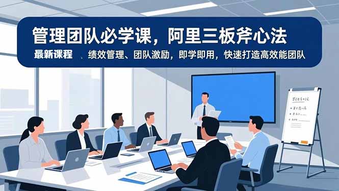 管理团队必学课，阿里三板斧心法、绩效管理、团队激励，即学即用，快速打造高效能团队-新时光资源网