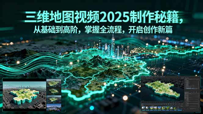 三维地图视频2025制作秘籍，从基础到高阶，掌握全流程，开启创作新篇-新时光资源网