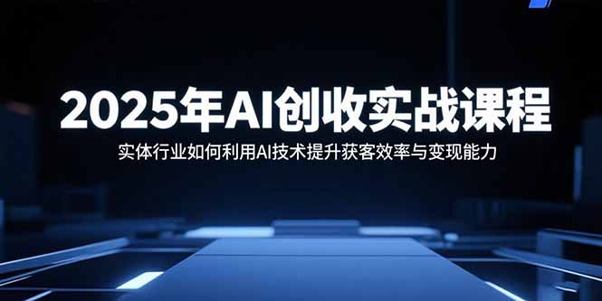 2025年AI创收实战课程：实体行业如何利用AI技术提升获客效率与变现能力-新时光资源网