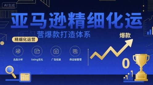 亚马逊精细化运营爆款打造体系，视频课+全套资料文档-新时光资源网