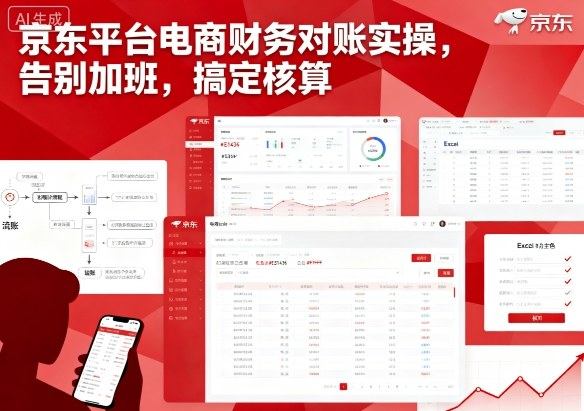 京东平台电商财务对账实操，告别加班，搞定核算-新时光资源网