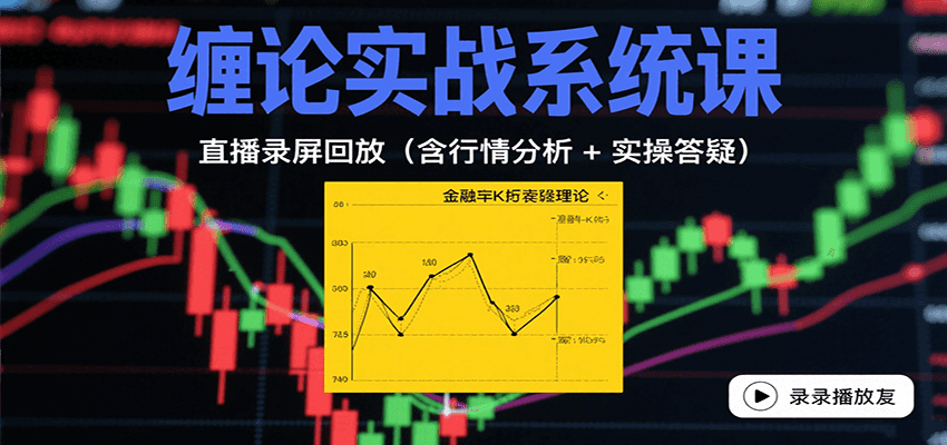 缠论实战系统课：直播录屏回放(含行情分析 + 实操答疑(更新8月)-新时光资源网