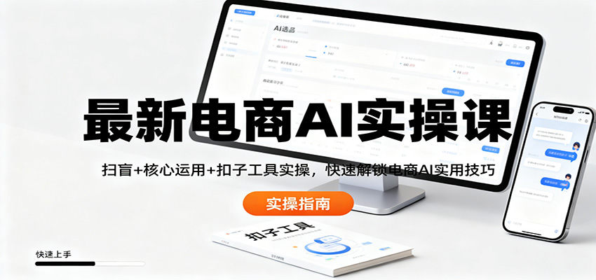 最新电商AI实操课:扫盲+核心运用+扣子工具实操,快速解锁电商AI实用技巧-新时光资源网