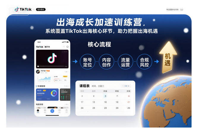 出海成长加速训练营，系统覆盖TikTok出海核心环节，助力把握出海机遇(更新)-新时光资源网