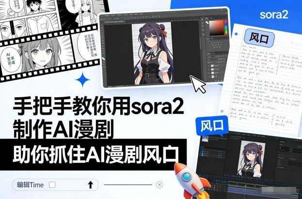 手把手教你用sora2制作AI漫剧，助你抓住AI漫剧风口-新时光资源网