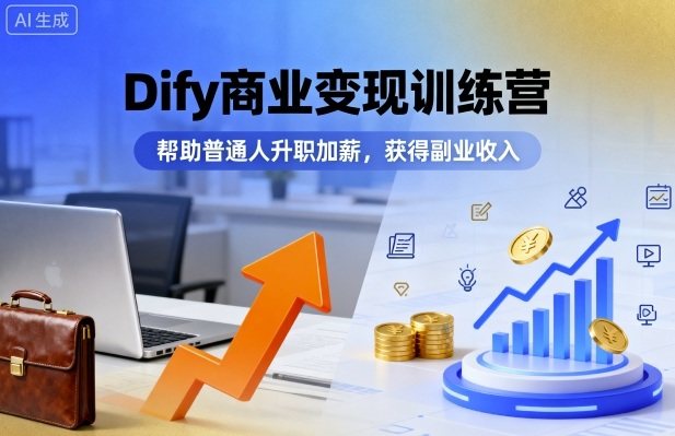 Dify商业变现训练营，帮助普通人升职加薪，获得副业收入-新时光资源网