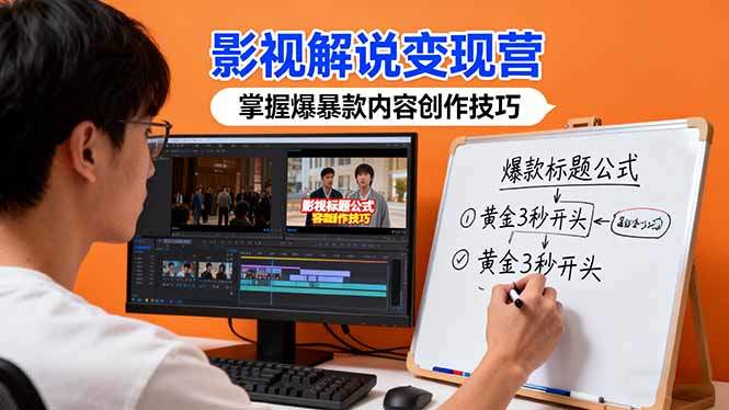 影视解说变现营：通过30+实战案例爆款内容创作技巧，掌握影视解说盈利密码-新时光资源网