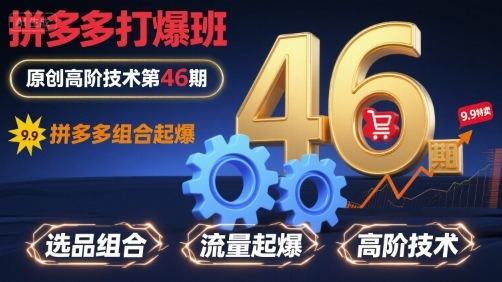 拼多多打爆班原创高阶技术第46期，拼多多组合起爆-新时光资源网