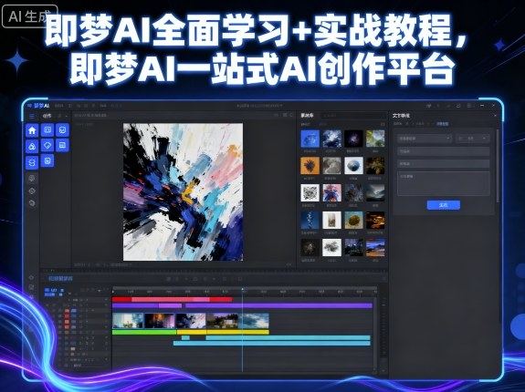 即梦AI全面学习+实战教程，即梦AI一站式AI创作平台-新时光资源网