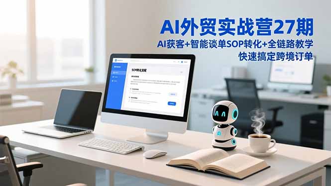 AI外贸实战营27期，AI获客+智能谈单+SOP转化+全链路教学，快速搞定跨境订单-新时光资源网