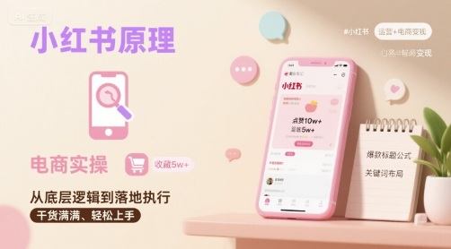 小红书原理以及详细实操流程，小红书电商教程-新时光资源网