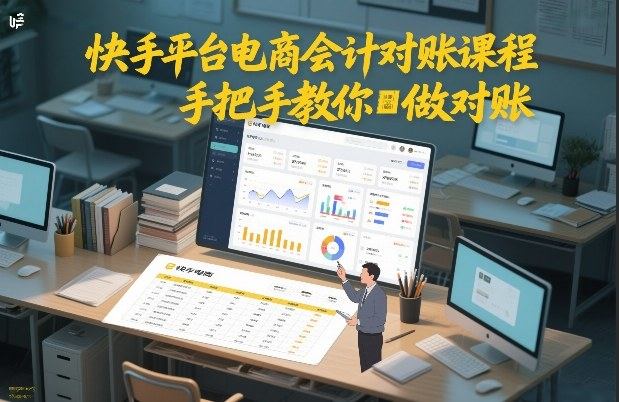 快手平台电商会计对账课程，手把手教你做对账-新时光资源网