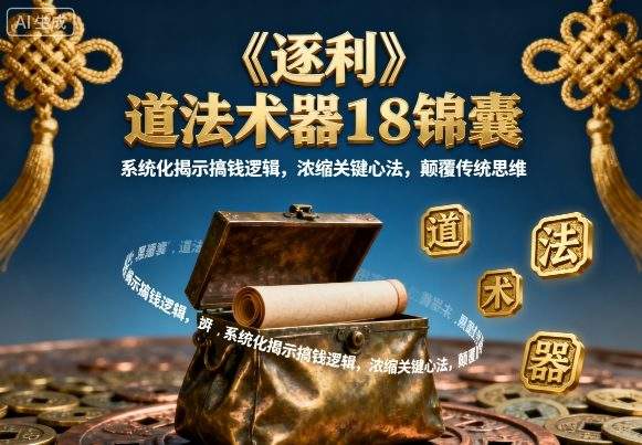 《逐利》道法术器18锦囊，系统化揭示搞钱逻辑，浓缩关键心法，颠覆传统思维-新时光资源网