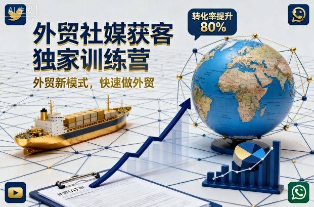 外贸社媒获客独家训练营，外贸新模式，快速做外贸(更新)-新时光资源网