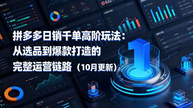 拼多多日销千单高阶玩法:从选品到爆款打造的完整运营链路(10月更新-新时光资源网