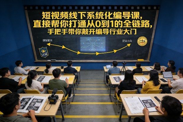 短视频线下系统化编导课，直接帮你打通从0到1的全链路，手把手带你敲开编导行业大门-新时光资源网