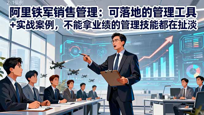 阿里铁军销售管理：可落地的管理工具+实战案例，不能拿业绩的管理都在扯淡-新时光资源网