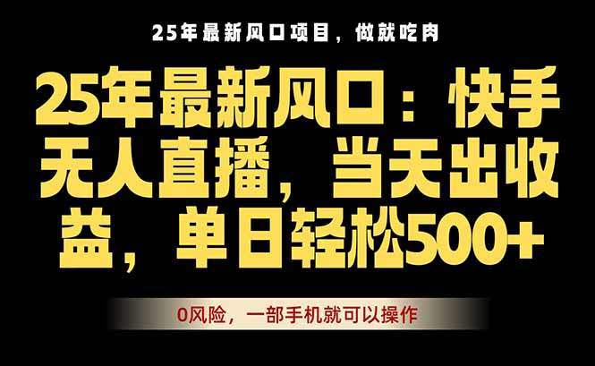 25年最新无人直播玩法，当天秒出单，一部手机就可操作-新时光资源网