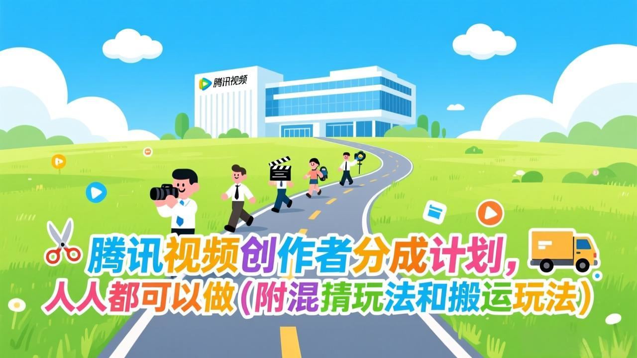 腾讯视频创作者分成计划，人人都可以做(附混剪玩法和搬运玩法-新时光资源网