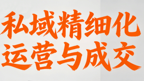 楚老师·私域精细化运营与成交-新时光资源网