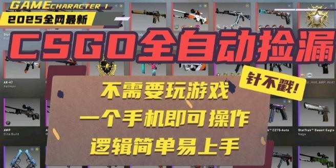 CSGO自动捡漏项目，最新独家玩法，一个手机即可操作，新手小白轻松月入1W+，操作简单易上手【揭秘】-新时光资源网