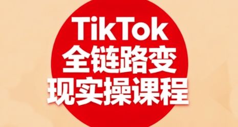 TikTok全链路变现实操课程，全方位助力学员掌握TK变现技能-新时光资源网