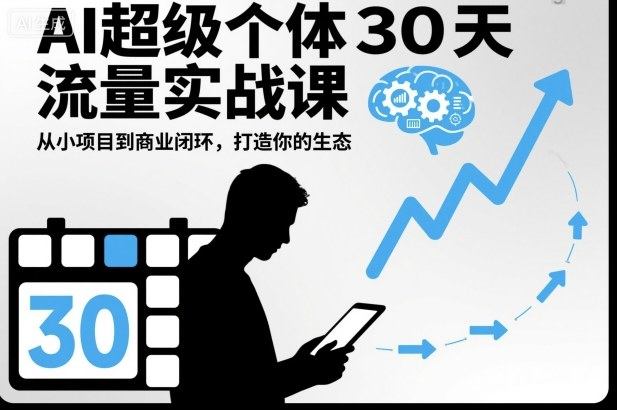 AI超级个体30天流量实战课，从小项目到商业闭环，打造你的生态-新时光资源网