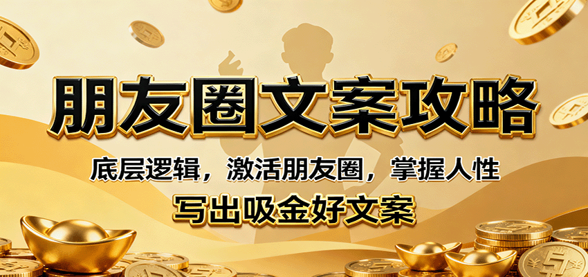 朋友圈文案攻略：底层逻辑，激活朋友圈，掌握人性，写出吸金好文案-新时光资源网