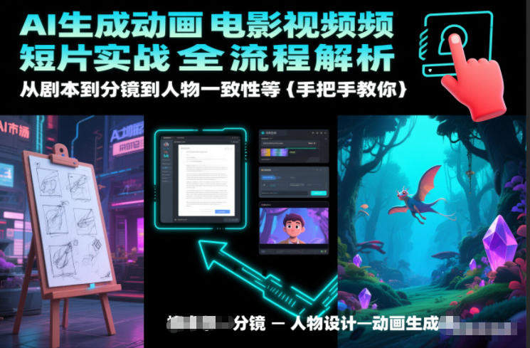 AI生成动画电影视频短片实战全流程解析，从剧本到分镜到人物一致性等手把手教你-新时光资源网