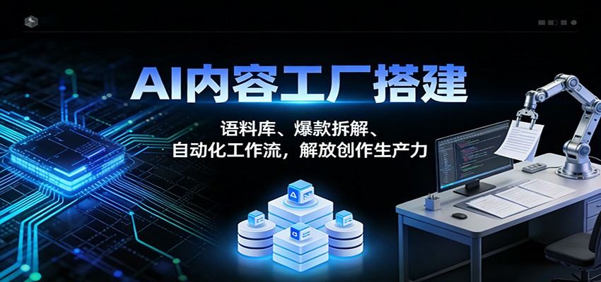 AI内容工厂搭建：语料库、爆款拆解、自动化工作流，解放创作生产力-新时光资源网