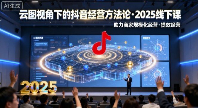 云图视角下的抖音经营方法论，2025线下课，助力商家规模化经营，提效经营(录音+字幕)-新时光资源网