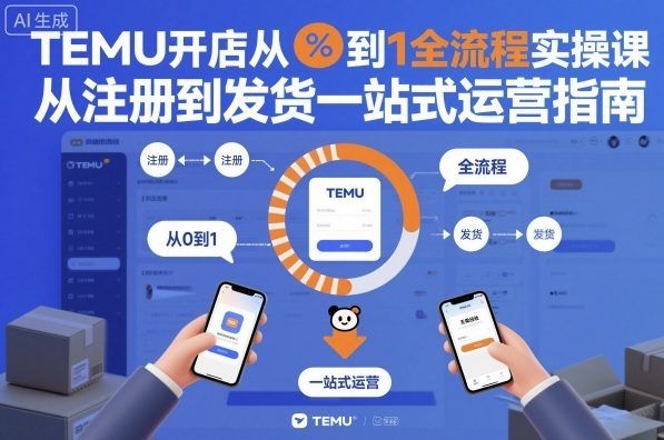 TEMU开店从0到1全流程实操课,从注册到发货一站式运营指南-新时光资源网