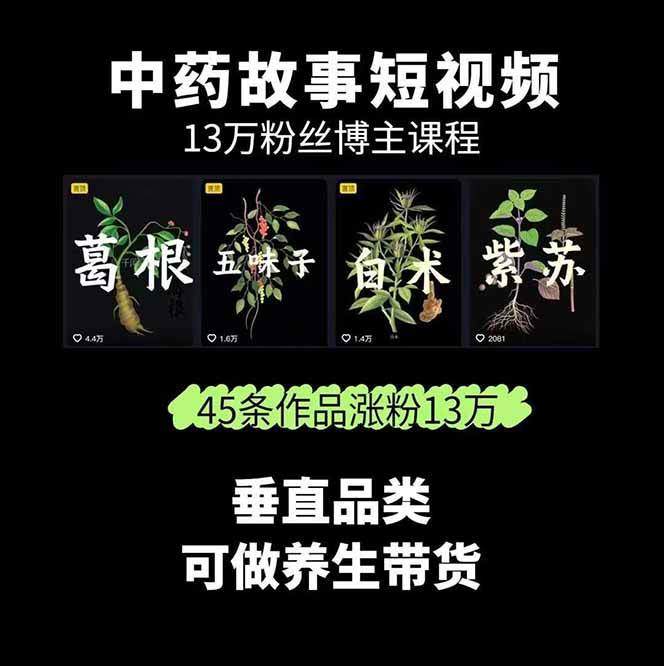 图片[2]-中药文化赛道：溯源故事开发，AI工具实战，平台运营，全方位解锁中医流量变现新路径-新时光资源网