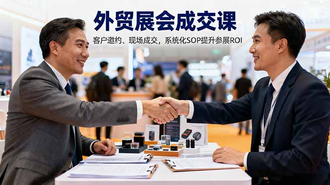 外贸展会成交课，含目标制定、客户邀约、现场成交，系统化SOP提升参展ROI-新时光资源网