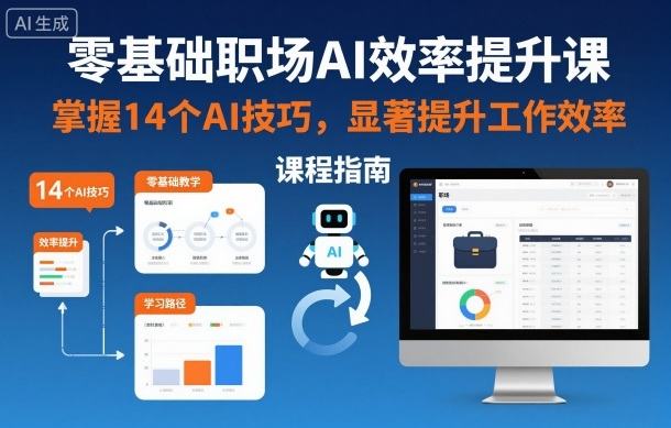 零基础职场AI效率提升课,掌握14个AI技巧,显著提升工作效率-新时光资源网