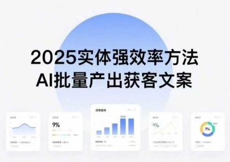 实体强效率方法：AI批量产出获客文案，2025年普通人拥抱AI，实现实体创收-新时光资源网