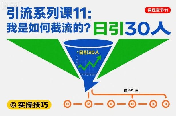 引流系列课11：我是如何截流的？日引30人【文档】-新时光资源网