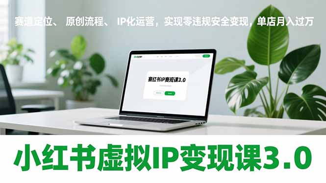 小红书虚拟IP变现课3.0，赛道定位、原创流程、IP化运营，实现零违规安全变现，单店月入过万-新时光资源网