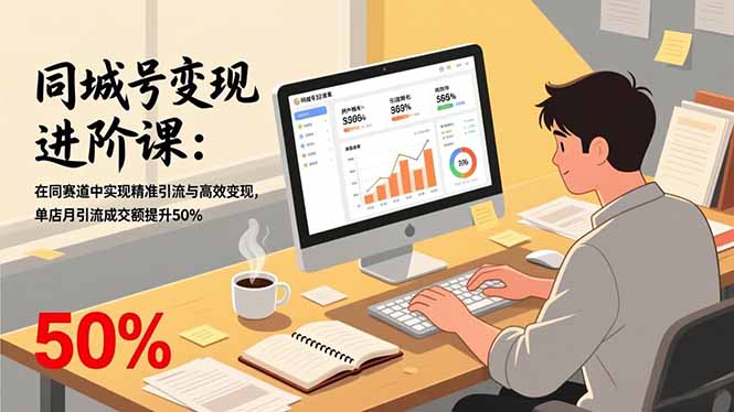 同城号变现进阶课：在同城赛道中实现精准引流与高效变现，单店月引流成交额提升50%-新时光资源网