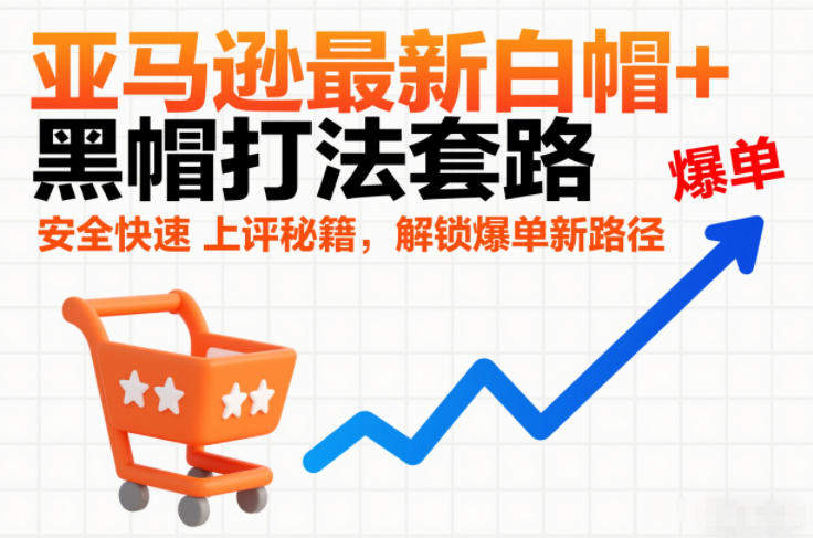 亚马逊最新白帽+黑帽打法套路，安全快速上评秘籍，解锁爆单新路径-新时光资源网