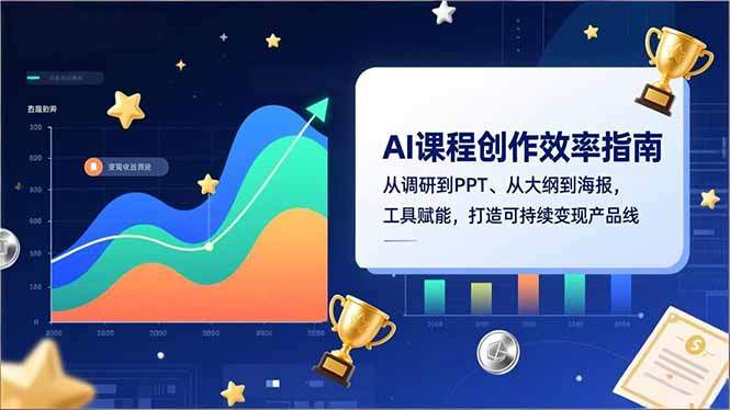 AI课程创作效率指南，从调研到PPT、从大纲到海报，工具赋能，打造可持续变现产品线-新时光资源网